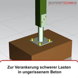 Zware Ankers - Beton Bevestiging - Montage Werk - ETA Goedgekeurd - M12 x 115mm - Zilverkleurig — thumbnail 2