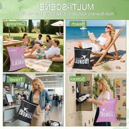 Reiswaszakken Set van 2, Ideaal voor Sport, Vakantie en Camping, Met Rits voor Vuile Was, Roze en Zwart — thumbnail 4