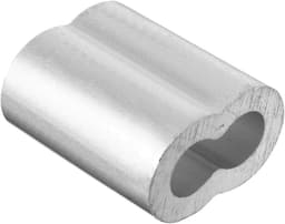 SnelShoppen - 50 Stuks Ferrules Aluminium, Sterke Crimp Lussen, Aluminium Sleeves voor Hondenlijn, Waslijn of Sterke Kabel (3mm), Duurzaam en Betrouwb — thumbnail 2