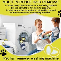 SnelShoppen - 12 Stuks Dierenhaarverwijderaar voor de Wasmachine, Herbruikbare Kattenhaar- en Hondenhaarverwijderaar, Pluisballen Verwijderen, Geel, 3 — thumbnail 4