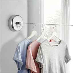 Intrekbare waslijn - Draagbare drooglijn - Kleding drogen - Ruimtebesparend ontwerp - 2.8 Meter - Draad touw — thumbnail 4