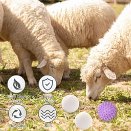 SnelShoppen - 3 stuks wol drogerballen voor wasdroger, ideaal voor donsjacks, vermindert droogtijd, rimpels en statische oplading voor frisse geur — thumbnail 3