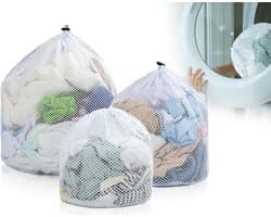 SnelShoppen - 3 Stuks Wasnetten Set voor Wasmachine - Coarse Mesh waszakken, Herbruikbaar, 30x40, 40x50, 50x60 cm, Perfect voor Kleding, Delicate Was,