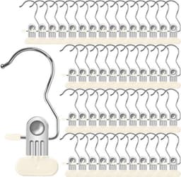 48 Stuks - RVS Wasknijpers - Winddichte Wasknijpers - Houders - Metalen Handdoekclips - Ophangklemmen - Handdoekclips - Handdoekklem - Handdoeklusjes met Clip - Beige — thumbnail 1