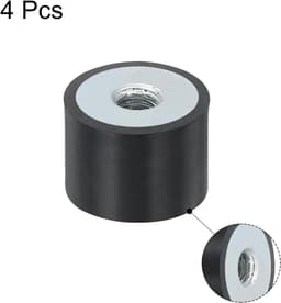 Rubberen voetjes - Trillingsisolator set - Apparatuur Stabiliseren - M8 Binnendraad - 30x20 mm - Zwart — thumbnail 4