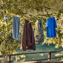 Waslijn met Haken - Reiswaslijn Droogrek - Kleding Drogen - Reflecterend en Weerbestendig - 1 Meter - Zwart — thumbnail 2