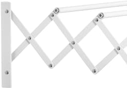 MIVRAY Droogrek – Uitschuifbaar Wanddroogrek 63,5 x 60 x 20 cm – Metaal – Wit – Inklapbaar voor Binnen en Buiten – Muurmontage — thumbnail 2