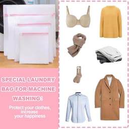 Set van 3 Wasnetten voor de Wasmachine, Ideaal voor Kleding, Sweaters en Sokken (50 x 60 cm) — thumbnail 3