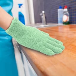 2 paar flexibel en handige microvezel stofhandschoenen, doekjes voor jaloezieën, lampen, auto, meubels en moeilijk bereikbare hoekgaten — thumbnail 3