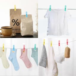 Wasknijpers,4 Kleuren Stevige Wasknijpers Zonder Opdruk Voor Waslijn,Kleine Plastic Klokken Zachte Grip Kleren Pegs Winddicht voor Waslijn of Droogrek — thumbnail 2