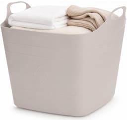 Excellent Houseware Flexibele emmer - 3x - beige - 15 liter - kunststof - vierkant - 37 x 30 cm — thumbnail 3