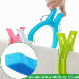 10 stuks extra grote strandhanddoekclips badhanddoekharingen sterke winddichte strandhanddoekharingen met heldere kleur kunststof wasknijpers clips voor ligbedden, ligstoelen, zwembadstoelen, wasgoed en meer — thumbnail 5