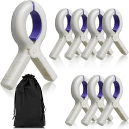 Handdoekklemmen voor strandstoelen - Set van 8 - Sterke wasknijpers - Winddichte badhanddoekklemmen - Voor wasgoed, badhanddoeken en beddengoed. — thumbnail 1