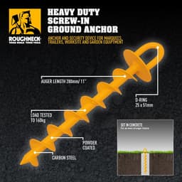 SnelShoppen - Heavy Duty Grondanker 340mm voor Tent, Party, Tuin, Trailer, 160kg Belastbaar, Hoogzichtbaar Geel, Poedergecoat Staal — thumbnail 5
