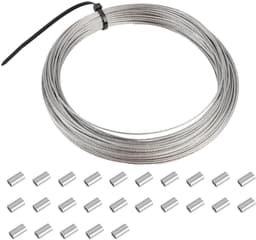 SnelShoppen - Rvs Draad Kabel 25 m 1 mm 7x7 Sterkte 304 Roestvrij Staal Kabel Voor Clothesline, Balkon, Tuin, Patio, DIY Projecten, Zonder Sheath — thumbnail 1