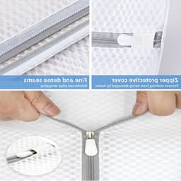 Set van 6 ademende waszakken van mesh stof, 30 cm x 40 cm voor lingerie, ondergoed en sokken, duurzaam en geschikt voor wasmachines — thumbnail 4
