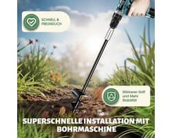 SnelShoppen - Ground Anchor Heavy Duty 4 Pack - Grondpennen Set voor Tenten, Trampolines en Grondbevestiging - Gemakkelijk te Installeren en Sterk