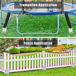SnelShoppen - Set van 4 Grondankers Schroef 76 cm voor Stacaravan, Trampoline, Schommel, Tent, Schuur, Luifel, Hek - 7,1 cm Brede Spiraal met L-Beugel — thumbnail 4