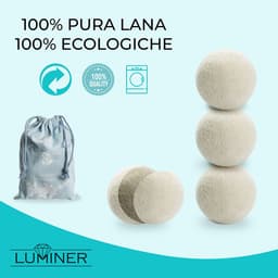 SnelShoppen - 6 LUMINER® Drogerballen, Kreukvrije Wol, Geurdispenser met Etherische Oliën van Lavendel en Theeboom voor Frisse Was, Ideaal voor Droger — thumbnail 3