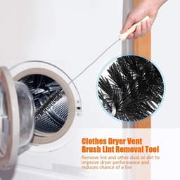 Wasdrogerborstel Lange Flexibele Staaf - Reinigingsborstel - Pluizenval Cleaner - Stofverwijderaar - Meubelreiniging - Houten Handvat — thumbnail 2