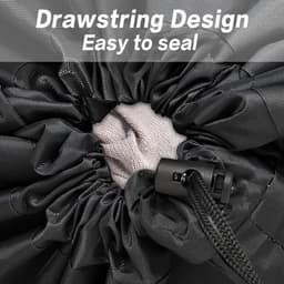 Waszak Waterproof - Waszak met Touwsluiting - Waszak 2 Stuks - Opvouwbare Waszak - Oxford Stof - 24 x 36 Inch - Wasmand — thumbnail 4
