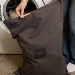 SnelShoppen - Luxe biologische katoenen reiswaszakken set van 2 - grote en kleine afmetingen in houtskoolgrijs - koolstofneutraal voor vuile kleding t — thumbnail 3