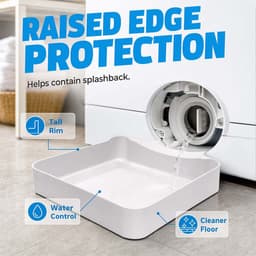 2 stuks - Afvoerbak voor wasmachine - 17,8 ×17,8cm - 3D-geprinte waterdichte bak - Lekbak wasmachine - Wateropvang - Afvoer - Wasmachine Wateropvangbak - Opvangbak tegen lekkage - universele opvangbak voor filterreiniging — thumbnail 5