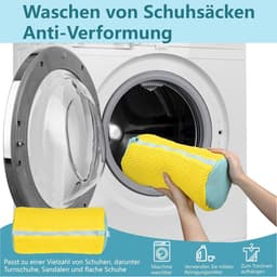 Schoenwaszakken voor de Wasmachine - 2 Stuks, Herbruikbare Wasnetten voor Sneakers en Schoenen, Ideaal voor Grondige Reiniging en Bescherming tijdens het Wassen — thumbnail 4