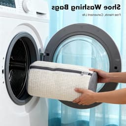 2-in-1 Waszak voor Schoenen, Herbruikbare Waszak voor de Wasmachine met Rits, Ideaal voor Sneakers en Sportschoenen met 360° Reiniging — thumbnail 3