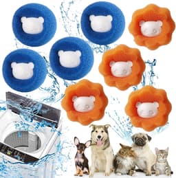 SnelShoppen - Dierenhaarverwijderaar Wasmachine 8 Stuks - Herbruikbare Pluisverwijderaar - Haarvanger voor Kleding en Beddengoed - Duurzame Pluisballe — thumbnail 1