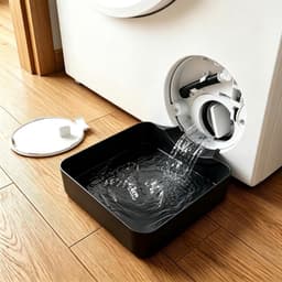Lekbak wasmachine - Universele afvoerbak voor wasmachines met voorlader - Afvoerbak voor wasmachine - Lekbak voor Wasmachine en Vaatwasser - Opvangbak - Wasmachine opvangbak - afvoerbak - wateropvangbak voor kelder, woning, camper - Zwart — thumbnail 2