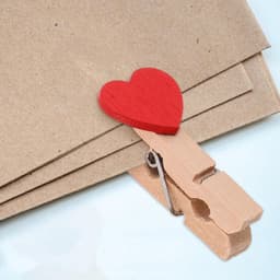Mini Houten Knijpers - Kleine Clips Hart - Foto Decoratie - Decoratief Hartpatroon - 3.7 cm - Diverse Kleuren — thumbnail 3