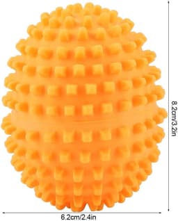 SnelShoppen - VOBOR Droogballen 4 Stuks Set Oranje Herbruikbare Droogballen voor Wassen en Droogmachine, Milieuvriendelijk, Vermindert Pluis en Kreuke — thumbnail 4