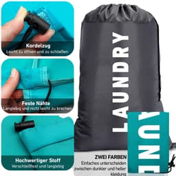 Reiswaszakken 91 × 61 cm - Grote waszak met trekkoord - Herbruikbaar - Perfect voor reizen - ShopVlot — thumbnail 3