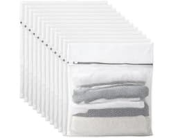 Wasnetjes met ritssluiting - Wit - 50 x 60 cm - Polyester waszakken voor wasmachine - Voor bescherming van gevoelige kleding