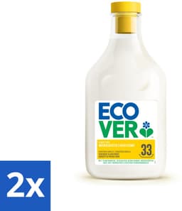 2 x Ecover - Wasverzachter - Gardenia - 1 liter - 33 wasbeurten - Wasverzachter - Biologisch Afbreekbaar - Plantaardige Ingrediënten - Wasverzachter Gardenia - Wasverzachter Vanille — thumbnail 1