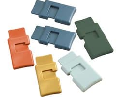 Voedselclips voor tassen - Zaksluiters - Voedsel bewaren - Herbruikbaar ontwerp - 6 stuks - Willekeurige kleuren