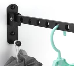 Dailygoods- Wandrek Inklapbaar - Opvouwbaar - Droogrek voor Balkon - Garderobe - Badkamer - Roestvrij Staal — thumbnail 3