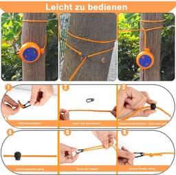 Dailygoods- Waslijn Uittrekbaar 10 m - Waslijn met 10 Gespen - Winddichte Wasknijpers - Camping/Outdoor - Draagbaar - Robuust Materiaal - Reiswaaslijn — thumbnail 5