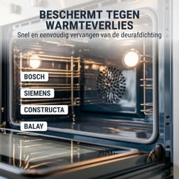 Dailygoods- Deurdichting Hittebestendig Rubber - Ovenafdichting - 4 Haken - Geschikt voor Bosch/Siemens/Neff - Hoogwaardig Alternatief - Controleer E-nummer - Ovendeurrubber — thumbnail 3