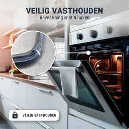Dailygoods- Deurdichting Hittebestendig Rubber - Ovenafdichting - 4 Haken - Geschikt voor Bosch/Siemens/Neff - Hoogwaardig Alternatief - Controleer E-nummer - Ovendeurrubber — thumbnail 4