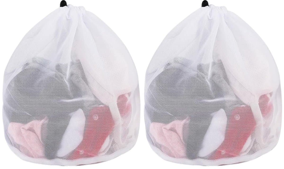 Dailygoods- Wasnet - 2 Stuks - 40 x 50 cm - Fijn Gaas - Herbruikbaar - Ondergoed/Sokken - Duurzaam Polyester - Waszak — afbeelding 1