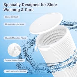 Dailygoods- Schoenwaszak 360° Reiniging - Pluizige Vezels - Efficiënte Reiniging - Verborgen Ritssluiting - Capaciteitsupgrade - Bescherming tegen Krassen - Schoenentas — thumbnail 2