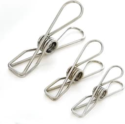Roestvrijstalen Clips - Wasknijpers Houders - Kleding Drogen - Roestbestendige Constructie - 5.2cm 100 Stuks - Zilverkleurig — thumbnail 2