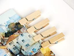 Houten Kledinghangers - Mini Knijpers - Foto's Ophangen - Natuurlijk Hout - 100 Stuks - Natuurlijk — thumbnail 3