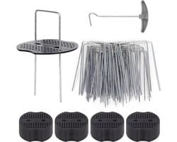 Dailygoods- Grondankers Antiroest - 50 Stuks - Bevestigingsankers Tuin - U-vormig - Staal met Verzinkte Behandeling - Geschikt voor Onkruiddoek - Tuinankers