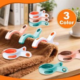 Dailygoods- Handdoekklemmen 9 Stuks - Grote Wasknijpers - Winddicht - Strandhanddoekklemmen - Badhanddoekklemmen - Polypropyleen - Afmetingen 10 x 6 x 2 cm — thumbnail 3