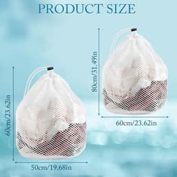Dailygoods- Waszak - 2 Stuks - Duurzaam Polyester - Mesh Waszakken - Voor Kleding/Bra/Sokken - Beschermt Delicate Kleding - Ideaal voor Grote Ladingen - Wasmand — thumbnail 2