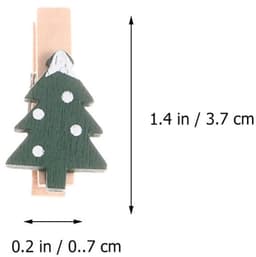 Dailygoods- Houten Wasknijpers - 25 Stuks Mini - Decoratie Clips - Kerstmis Thema - Fotocollage - Kunsthandwerk - Natuurlijk Hout - Foto Clips — thumbnail 5
