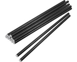 Grondwapening Staven - Steunpalen Beton - Stevig Verankeren - Zware Stalen Constructie - 12 Stuks 40cm - Zwart